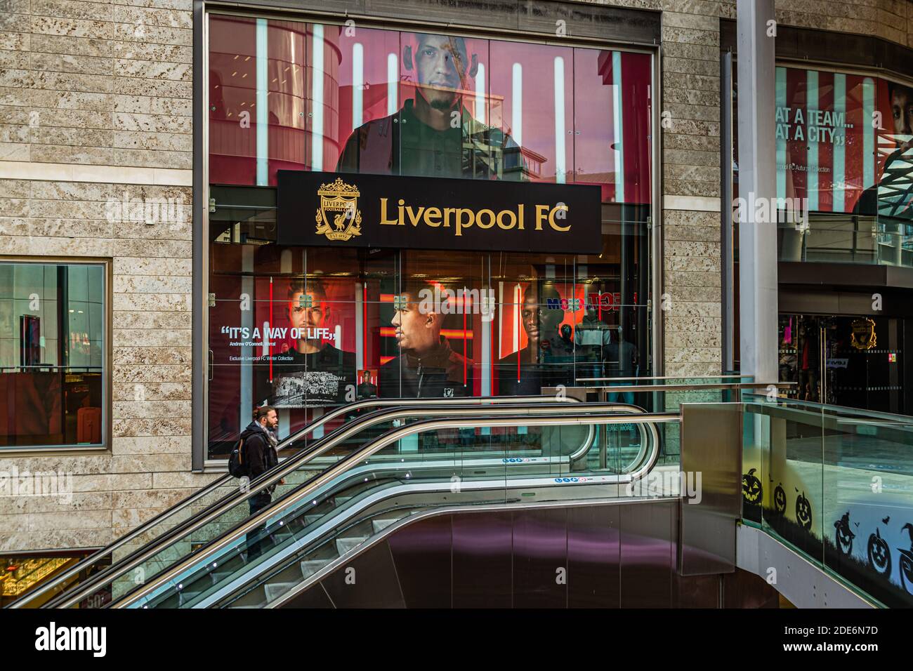 Liverpool FC Fan Shop, Angleterre Banque D'Images
