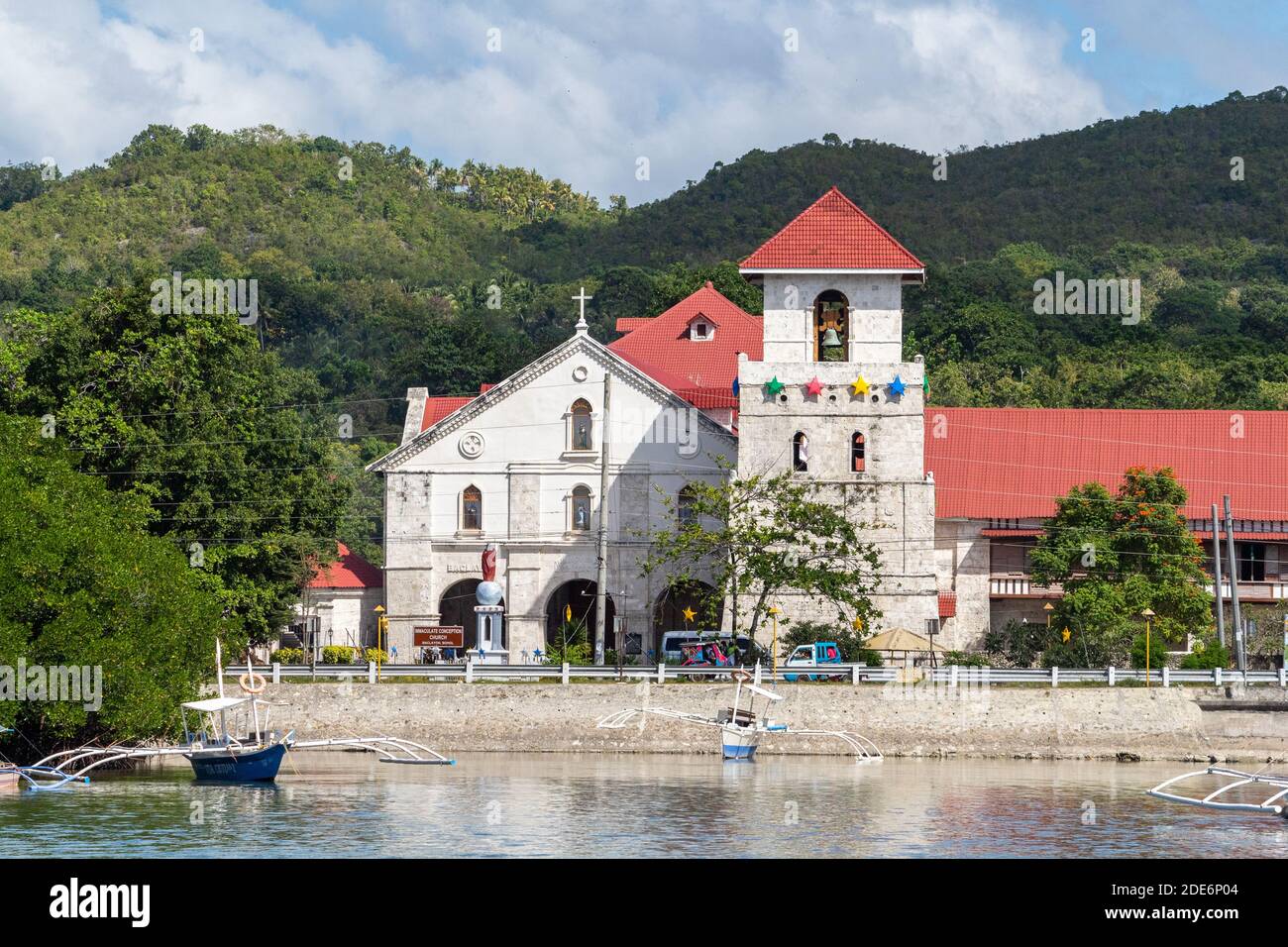 L'église du patrimoine construite pendant la période coloniale espagnole à Baclayon, Bohol, Philippines Banque D'Images