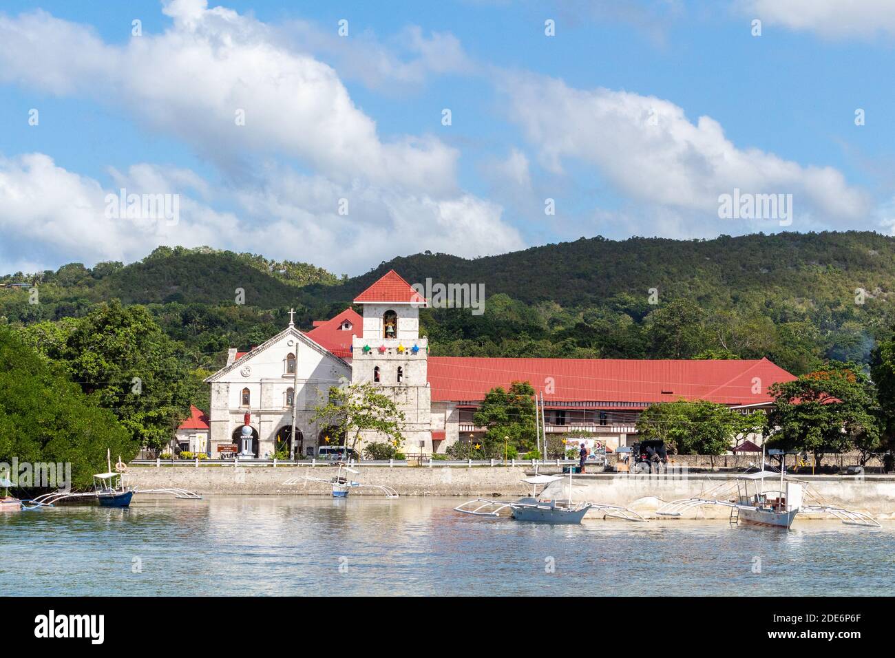 L'église du patrimoine construite pendant la période coloniale espagnole à Baclayon, Bohol, Philippines Banque D'Images