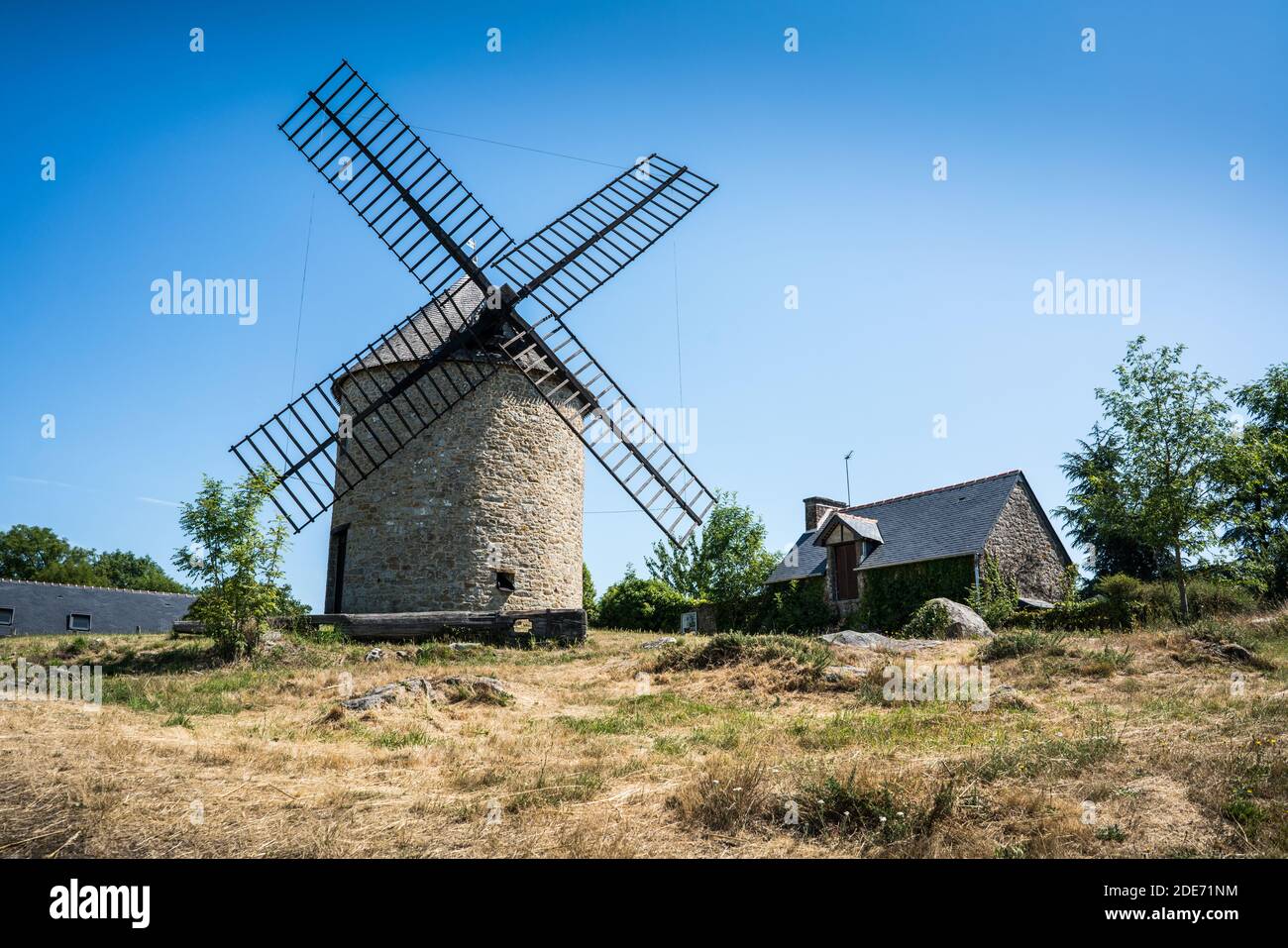 Moulin de Mont-Dol en Bretagne, France Banque D'Images