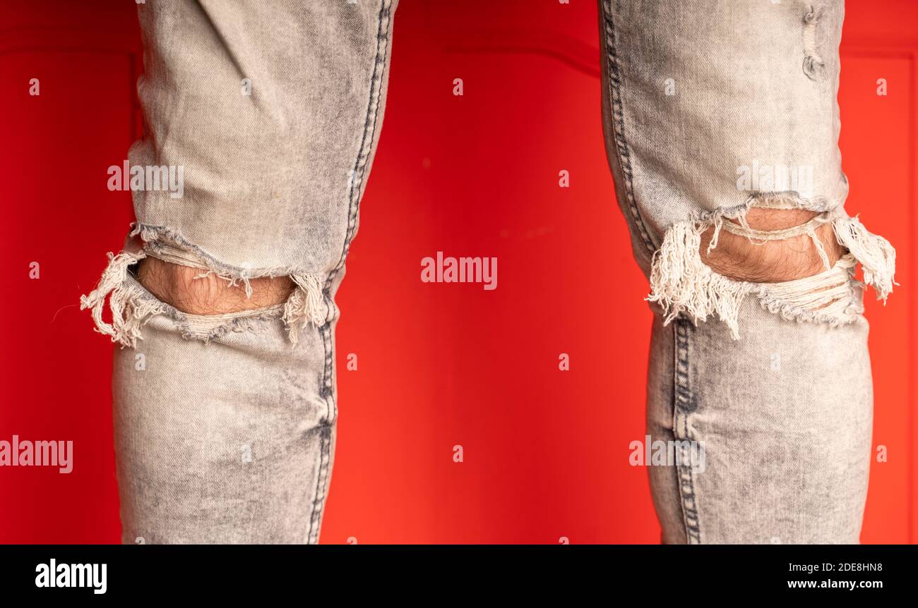 Jeans avec gros trous cheap