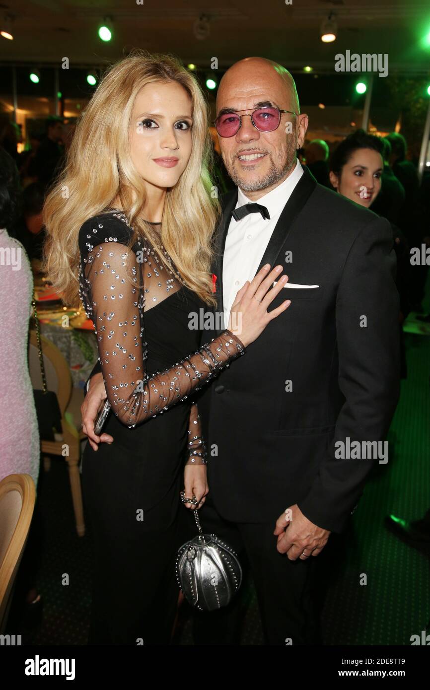 Pascal Obispo et sa femme Julie Obispo au 17ème 'Diner de la mode', 'idaction' parti, à Paris pour l'association SIDA le 24 janvier 2019. Photo de Jérôme DomineABACAPRESS.COM Banque D'Images