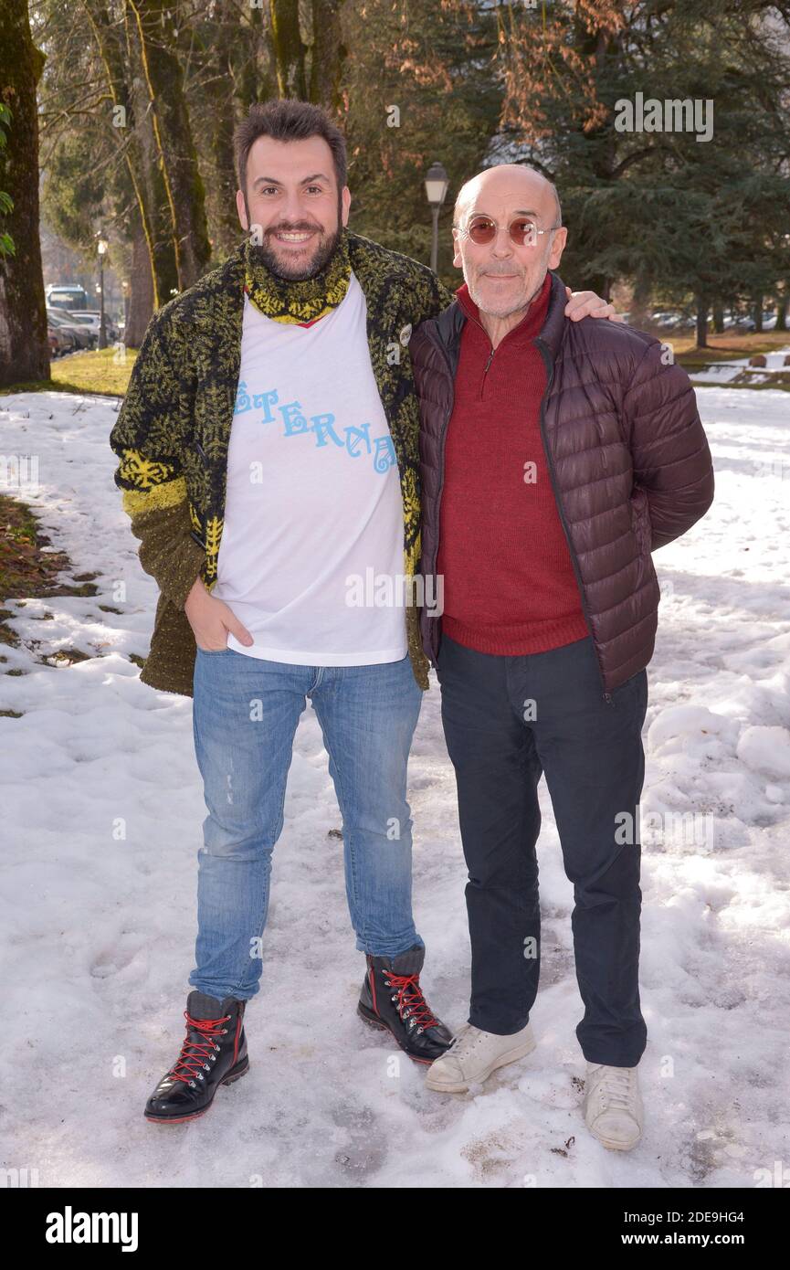 Laurent Ournac, Patrick Paroux Lors du photocall de la série Camping Paradis au 21e Festival des créations Televisuelles de Luchon a Luchon, France, le 9 Fevrier 2019. Photo de Julien Reynaud/APS-Medias/ABACAPRESS.COM Banque D'Images