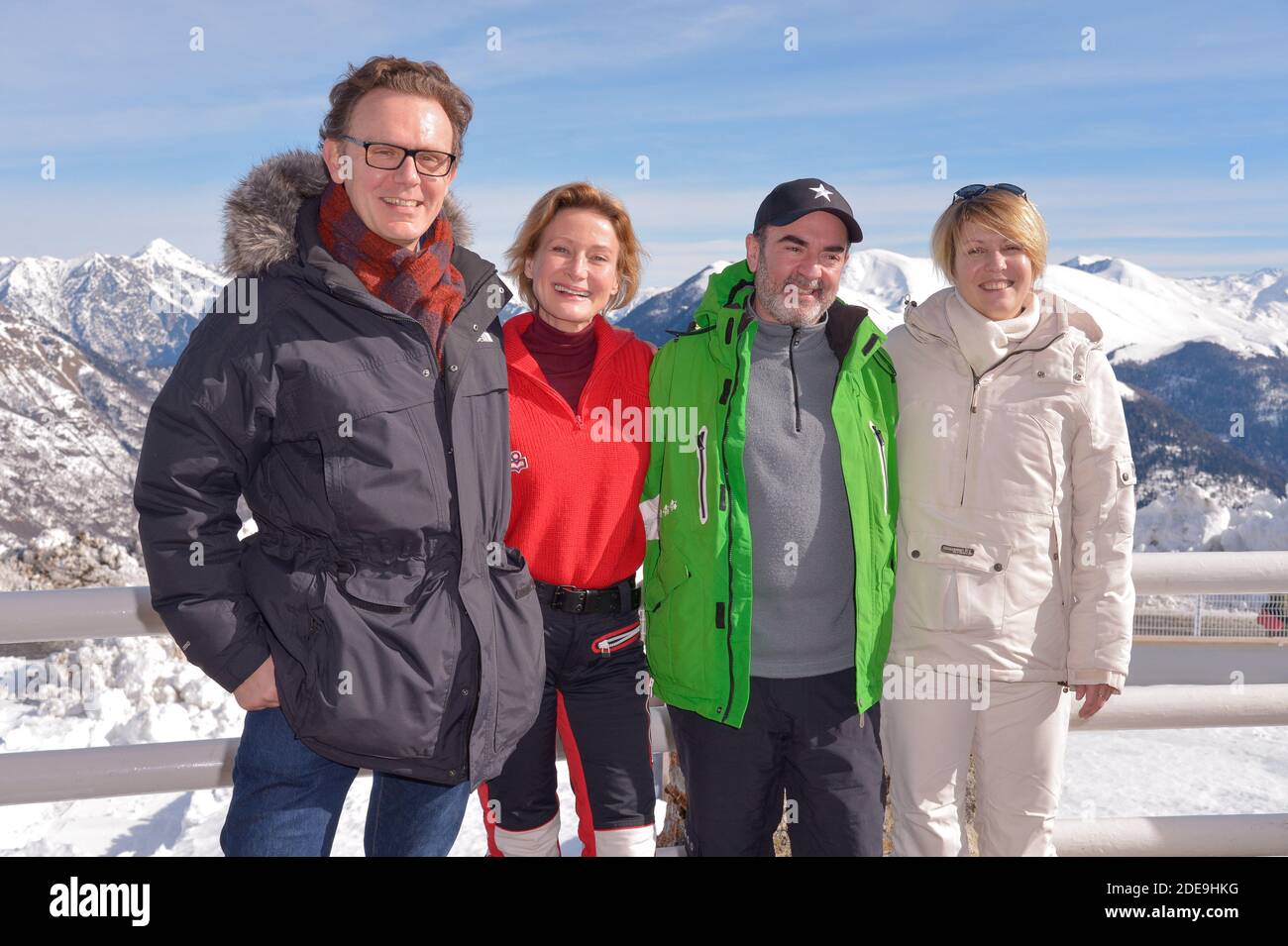 Gabriel le Bomin, Astrid Whettnall, Bruno Solo Lors du photocall du film tout Contre elle au 21e Festival des créations Televisuelles de Luchon a Luchon, France, le 9 Fevrier 2019. Photo de Julien Reynaud/APS-Medias/ABACAPRESS.COM Banque D'Images