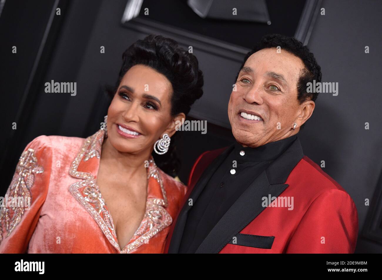 Smokey Robinson, Frances Glandney assistez aux 61e GRAMMY Awards annuels au Staples Center le 10 février 2019 à Los Angeles, Californie, États-Unis. Photo de Lionel Hahn/ABACAPRESS.COM Banque D'Images