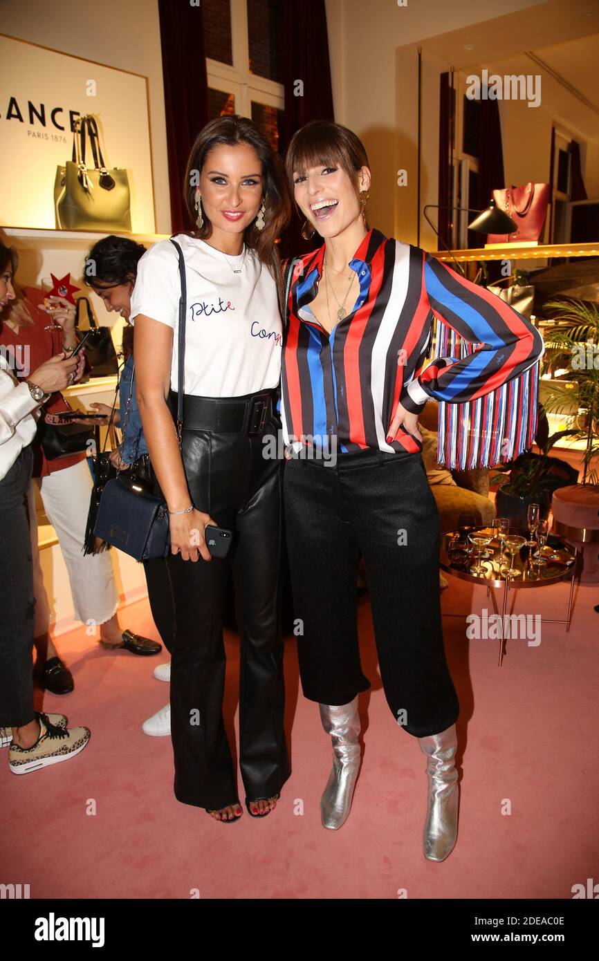 Malika Menard et Laury Thilleman participent a la presentation de la collection Lancet dans le cadre de la semaine de la mode de Paris vetements pour femmes automne hiver 2019 2020 a Paris France