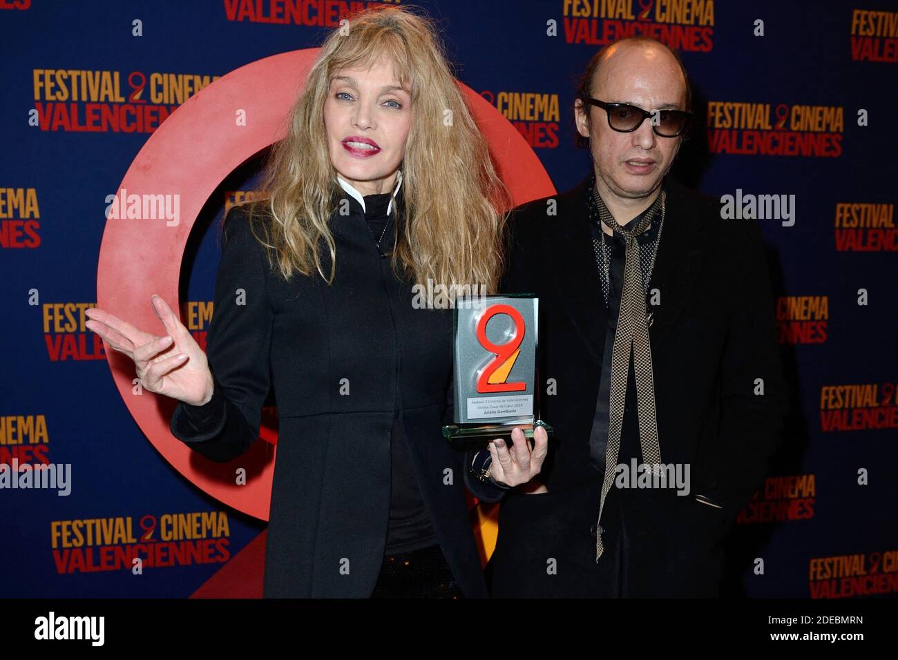 Arielle Dombasle et Nicolas Ker assistent à la cérémonie de clôture du 9e Festival 2 Cinéma de Valenciennes à Valenciennes, France, le 24 mars 2019. Photo d'Aurore Marechal/ABACAPRESS.COM Banque D'Images