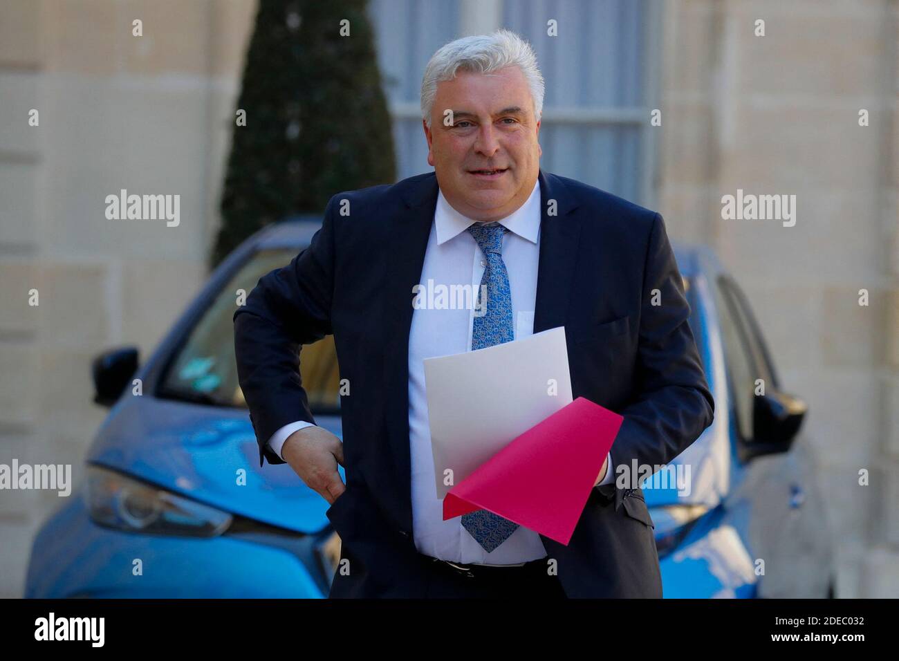 Frédéric Cuvillier, maire de Boulogne sur Mer, arrivant à la rencontre du président français Emmanuel Macron au Palais de l'Elysée, Paris, France, le 29 mars 2019. Photo de Henri Szwarc/ABACAPRESS.COM Banque D'Images