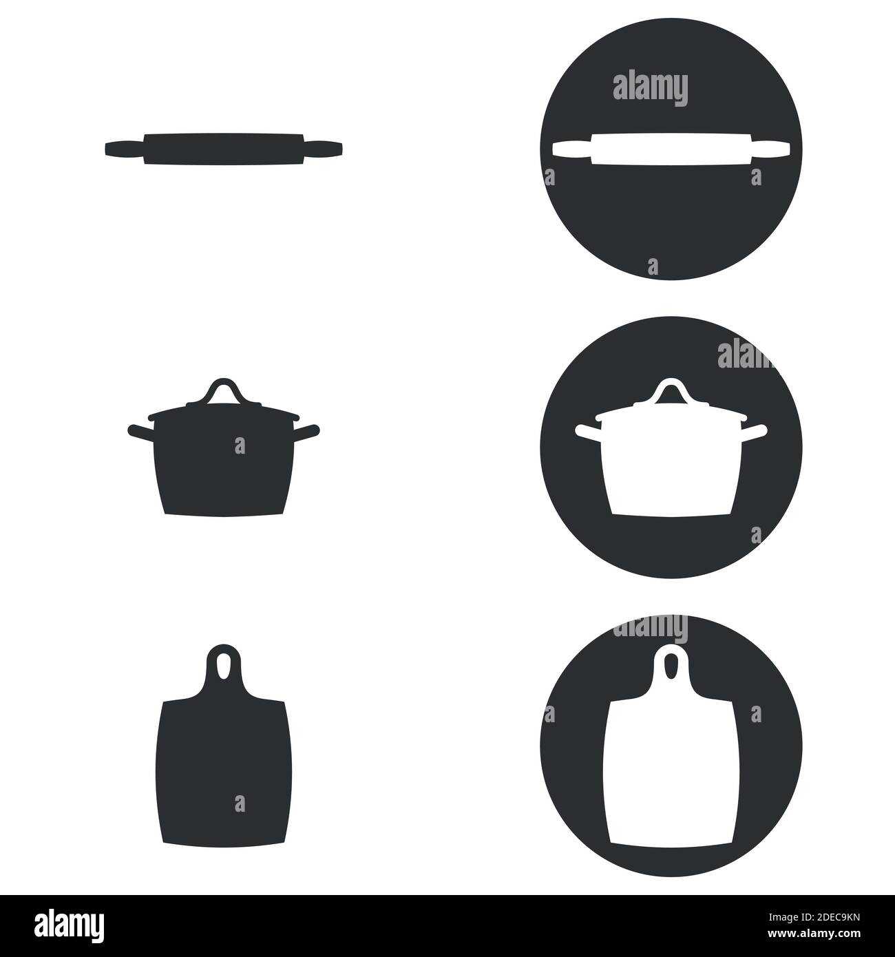 Ensemble d'objets sur le thème de la cuisine Illustration de Vecteur