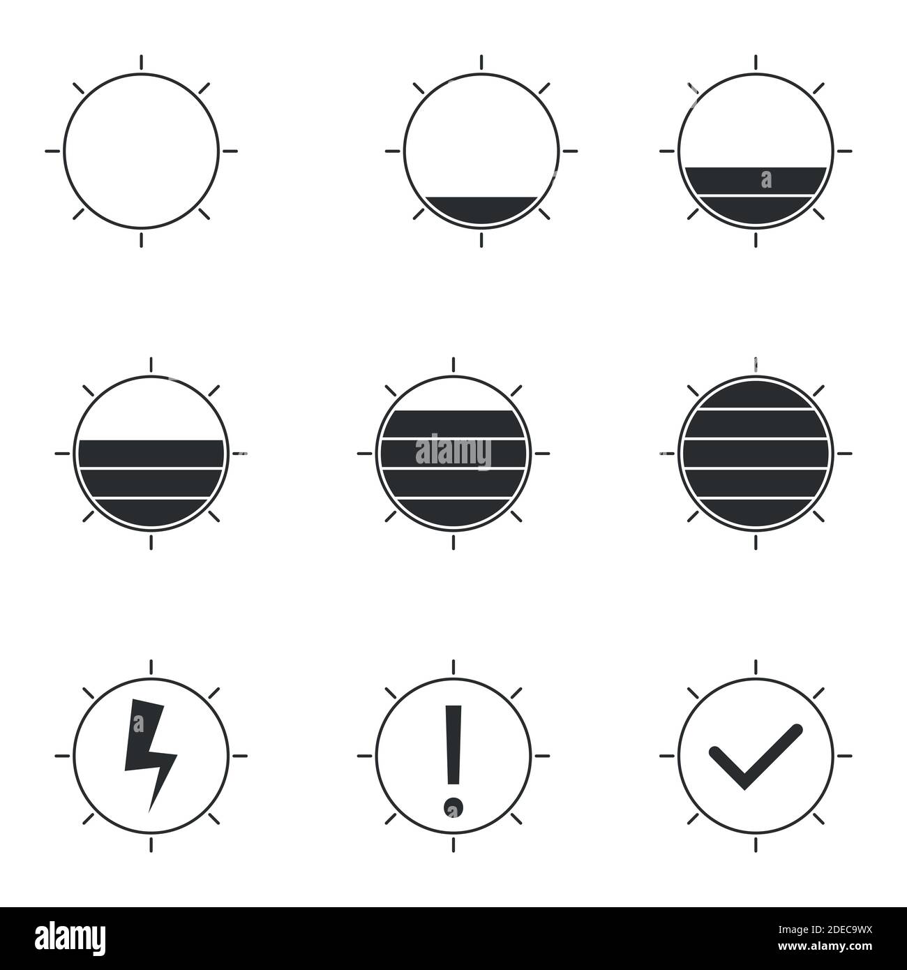 Ensemble d'objets sur le thème de l'énergie du soleil Illustration de Vecteur