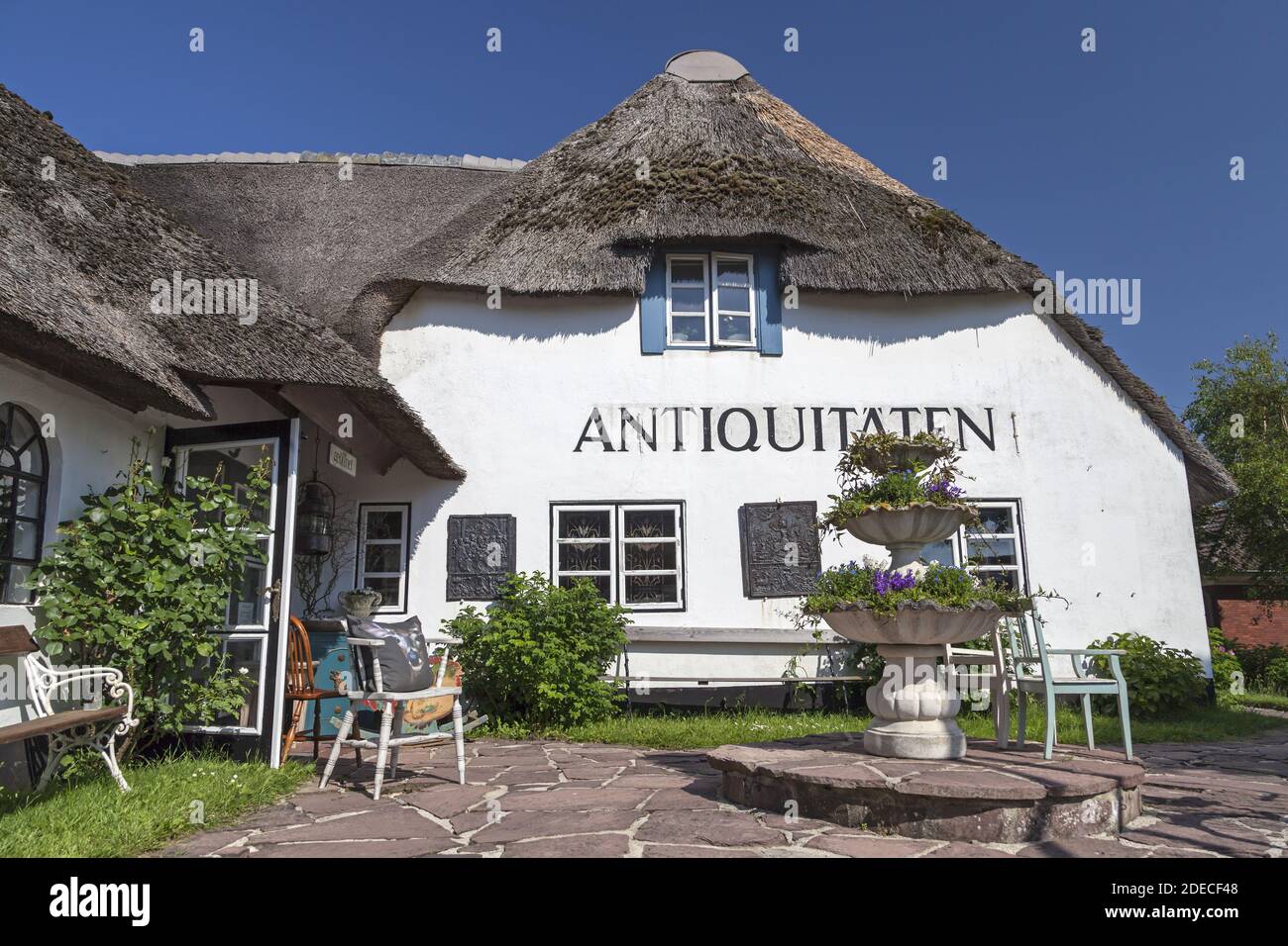 Géographie / Voyage, Allemagne, Schleswig-Holstein, isle Sylt, maison de toit de chaume dans Westerland, Additional-Rights-Clearance-Info-non-disponible Banque D'Images