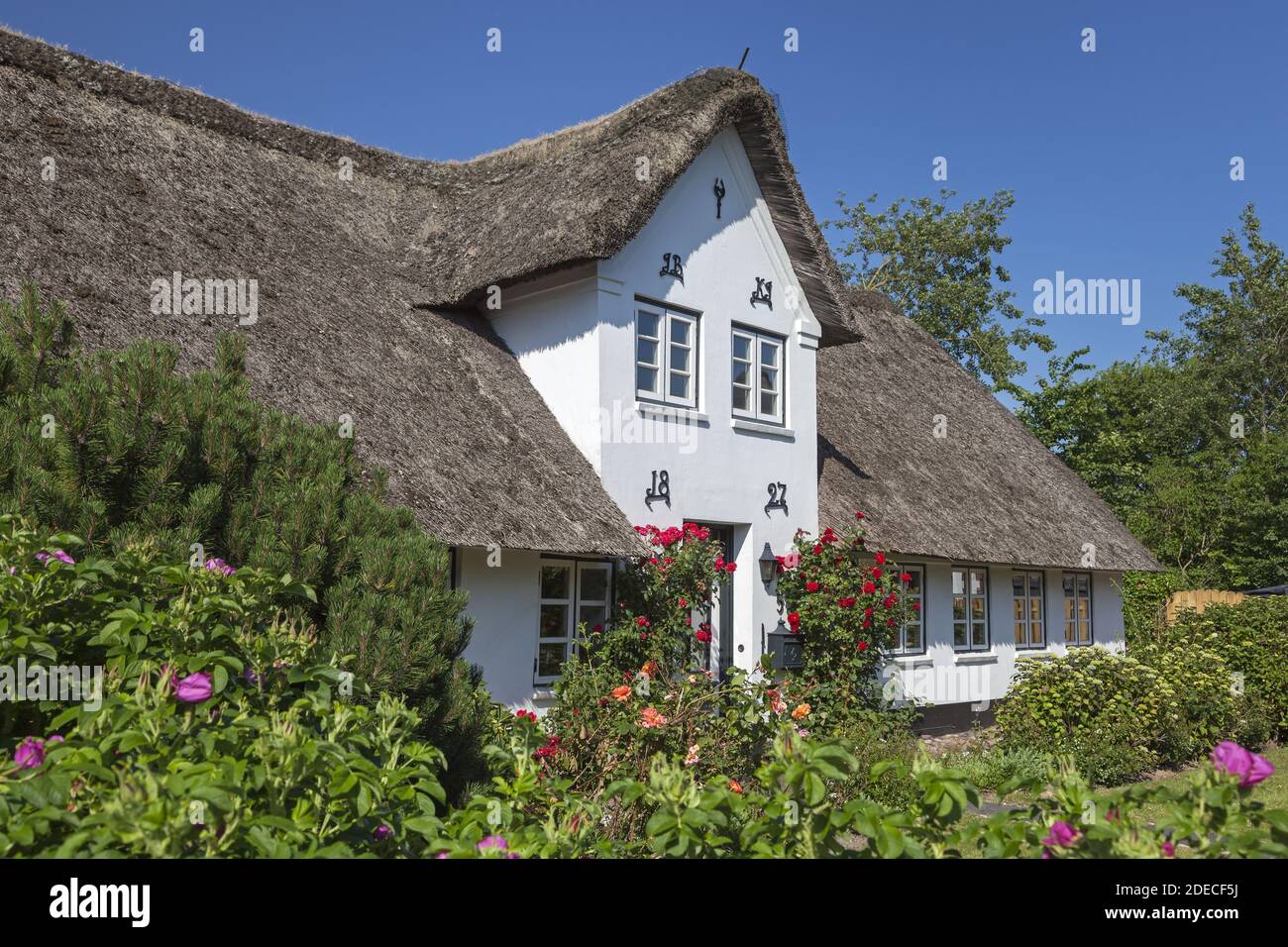 Géographie / Voyage, Allemagne, Schleswig-Holstein, isle Sylt, maison de toit de chaume dans Westerland, Additional-Rights-Clearance-Info-non-disponible Banque D'Images