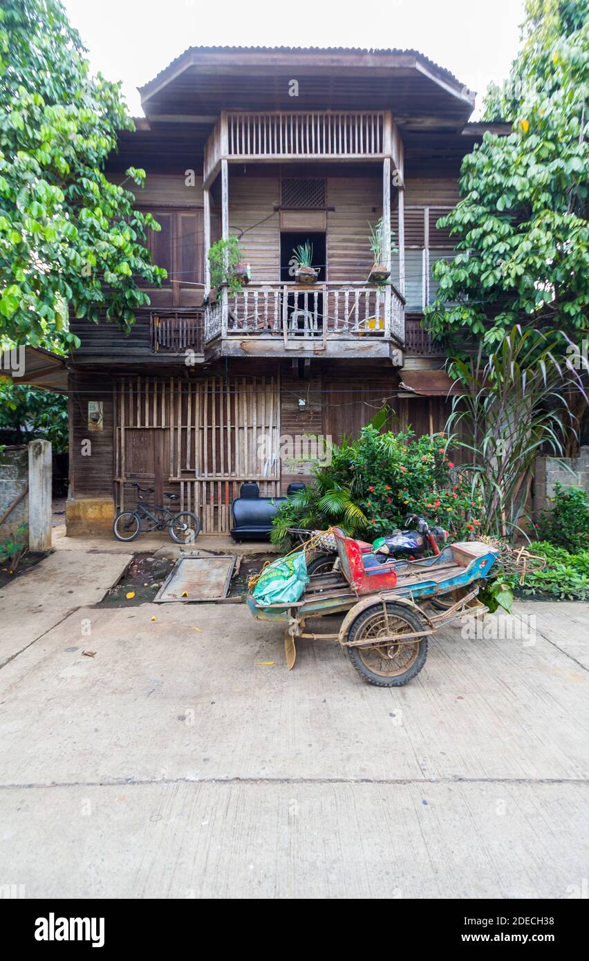 Ancienne maison à Jimenez, Misamis Oriental, Philippines Banque D'Images