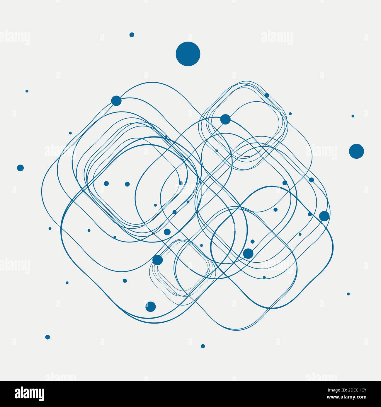 Lignes géométriques et points simples Illustration de Vecteur