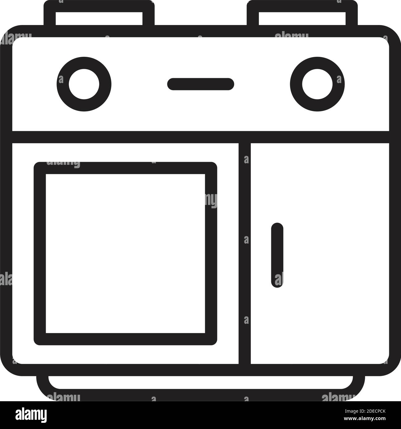 Brûleur, cuisinière, cuisine, four couleur avec icône vecteur d'arrière-plan qui peut facilement modifier ou modifier Illustration de Vecteur