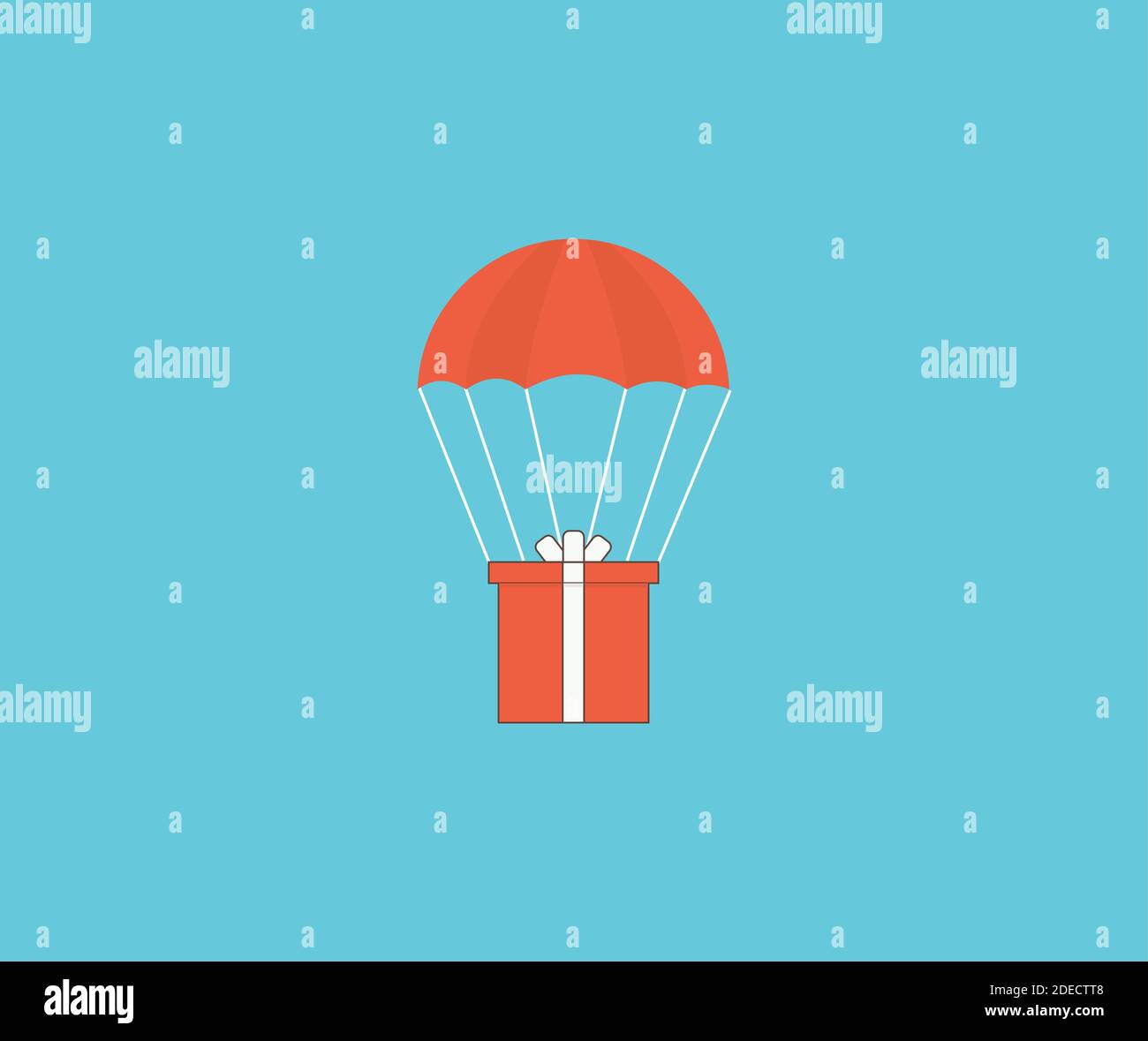 concevoir à propos de la boîte de parachute Illustration de Vecteur