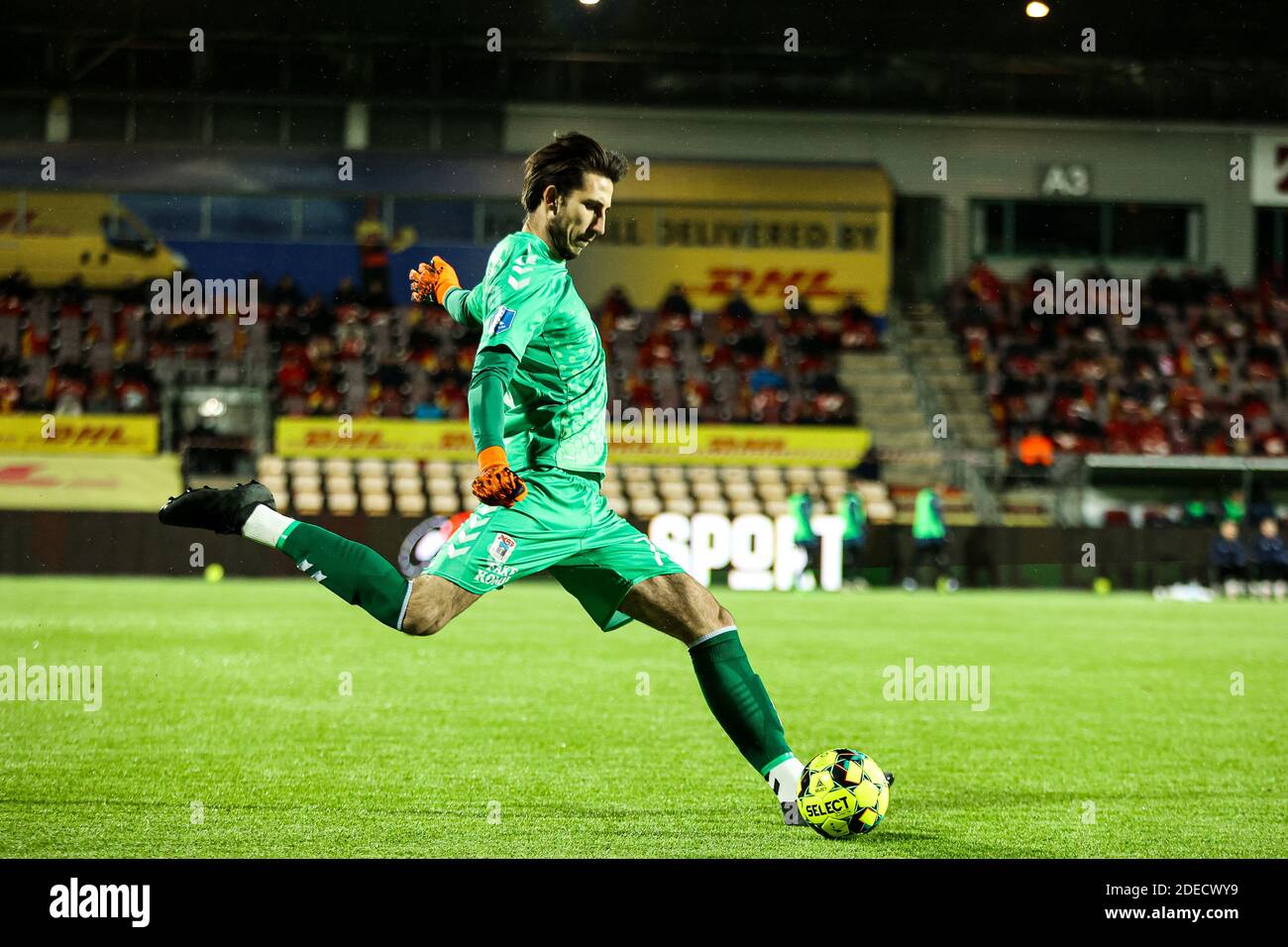 Farum, Danemark. 29 novembre 2020. Kamil Grabara (73) de l'AGF vu pendant le match 3F Superliga entre le FC Nordsjaelland et l'AGF à droite de Dream Park, Farum. (Crédit photo : Gonzales photo/Alamy Live News Banque D'Images