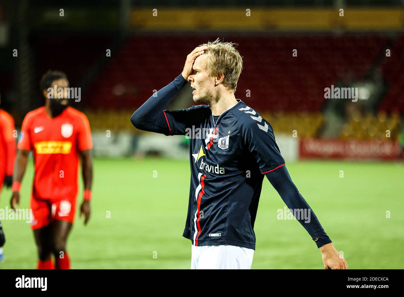 Farum, Danemark. 29 novembre 2020. Frederik Tingager (5) de l'AGF vu pendant le match 3F Superliga entre le FC Nordsjaelland et l'AGF à droite de Dream Park, Farum. (Crédit photo : Gonzales photo/Alamy Live News Banque D'Images