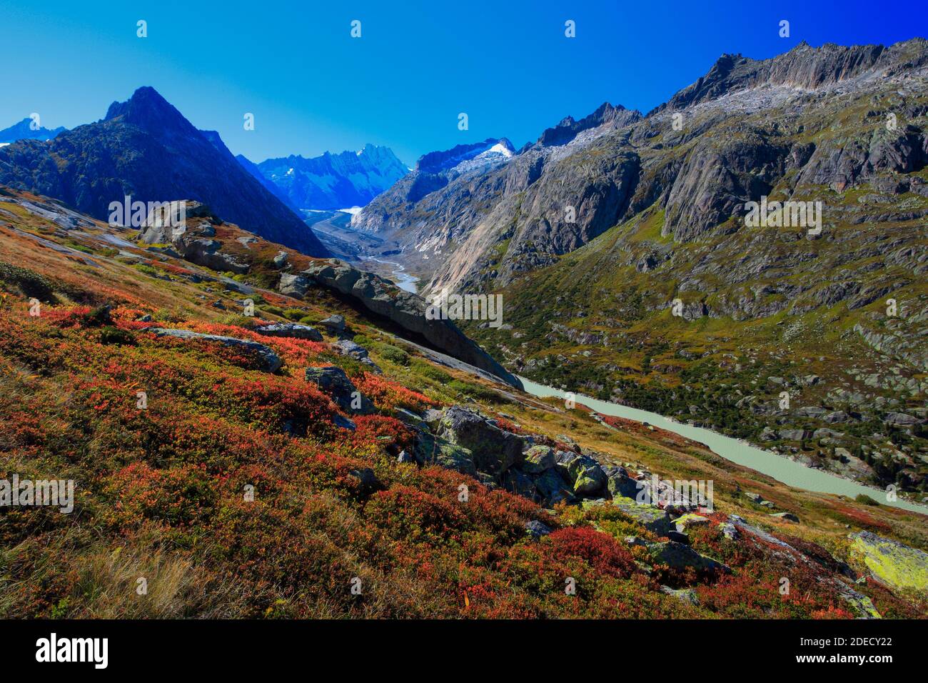 Géographie / Voyage, Suisse, Alpes suisses en automne, Lac Grimsel (Grimselsee), Berne, droits-supplémentaires-autorisations-Info-non-disponible Banque D'Images