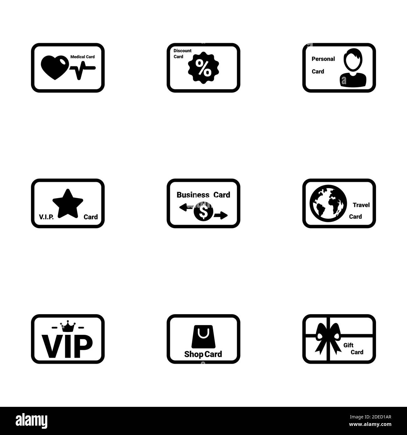 Ensemble d'icônes simples sur un thème carte, vecteur, conception, collection, plat, signe, symbole, élément, objet, illustration, isolé. Arrière-plan blanc Illustration de Vecteur