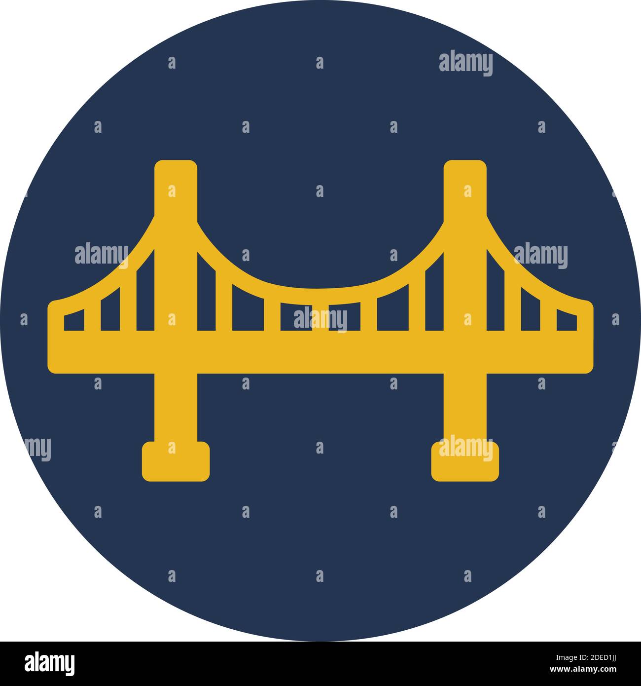 Golden Gate Bridge, San Francisco, Californie, Bridge icônes vectorielles entièrement modifiables Illustration de Vecteur
