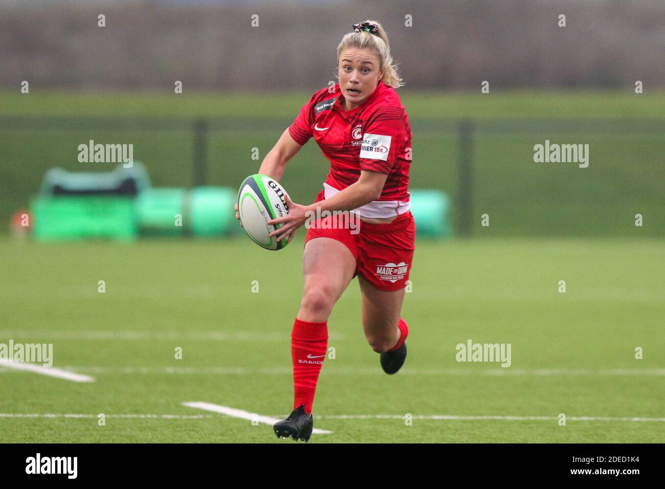 Bristol Bears Women Rugby versus Saracens Women, Shaftsbury Park Bristol. Marlie Packer, Alice Lockwood, Simon Middleton Banque D'Images