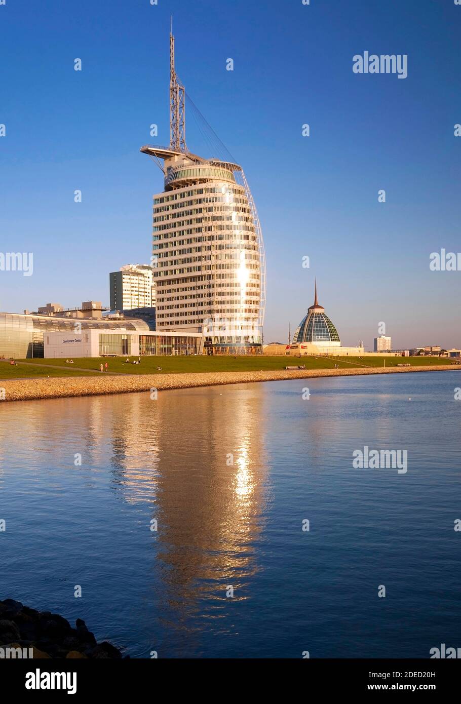 Atlantic Hotel Sail City sur la côte, Allemagne, Brême, Bremerhaven Banque D'Images