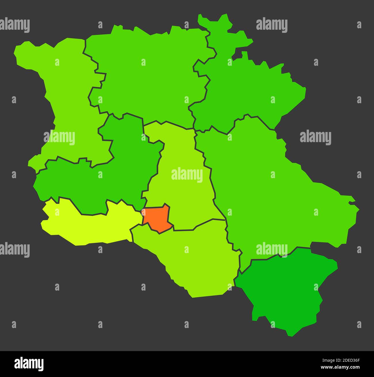 Carte de chaleur de la population arménienne comme illustration de densité de couleur Banque D'Images