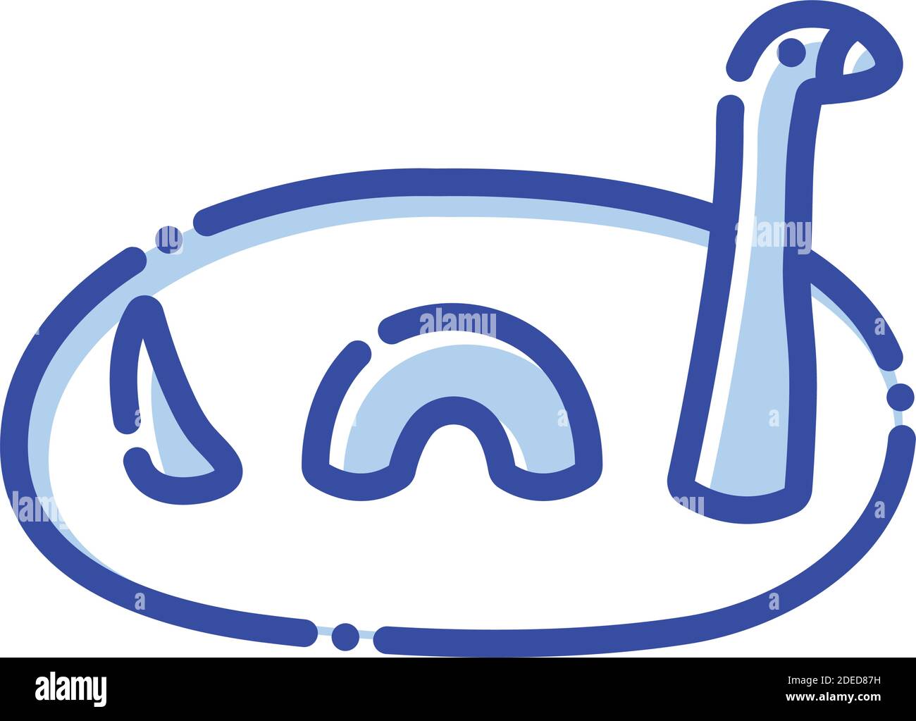 Loch Ness, Écosse, monstre, Lake icônes vectorielles entièrement modifiables Illustration de Vecteur