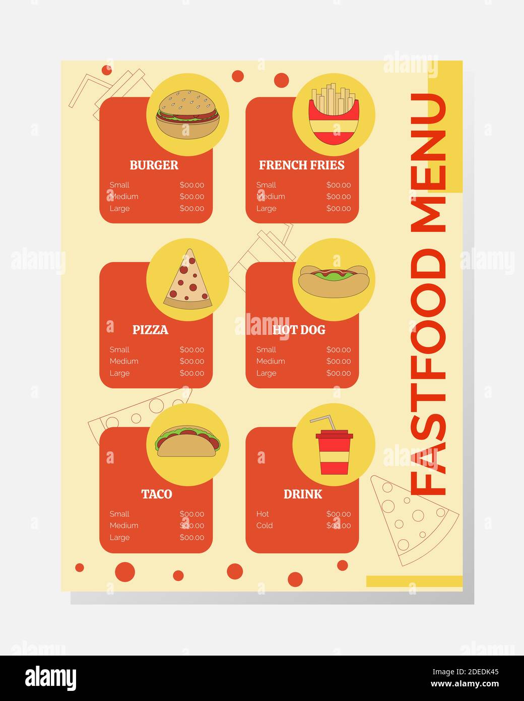 Illustration de la conception de vecteur de fast food modèle d'affiche pour votre entreprise. Illustration de Vecteur