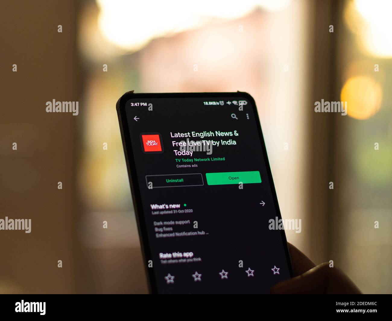 Assam, inde - 29 novembre 2020 : logo VI sur l'écran du téléphone image de stock. Banque D'Images