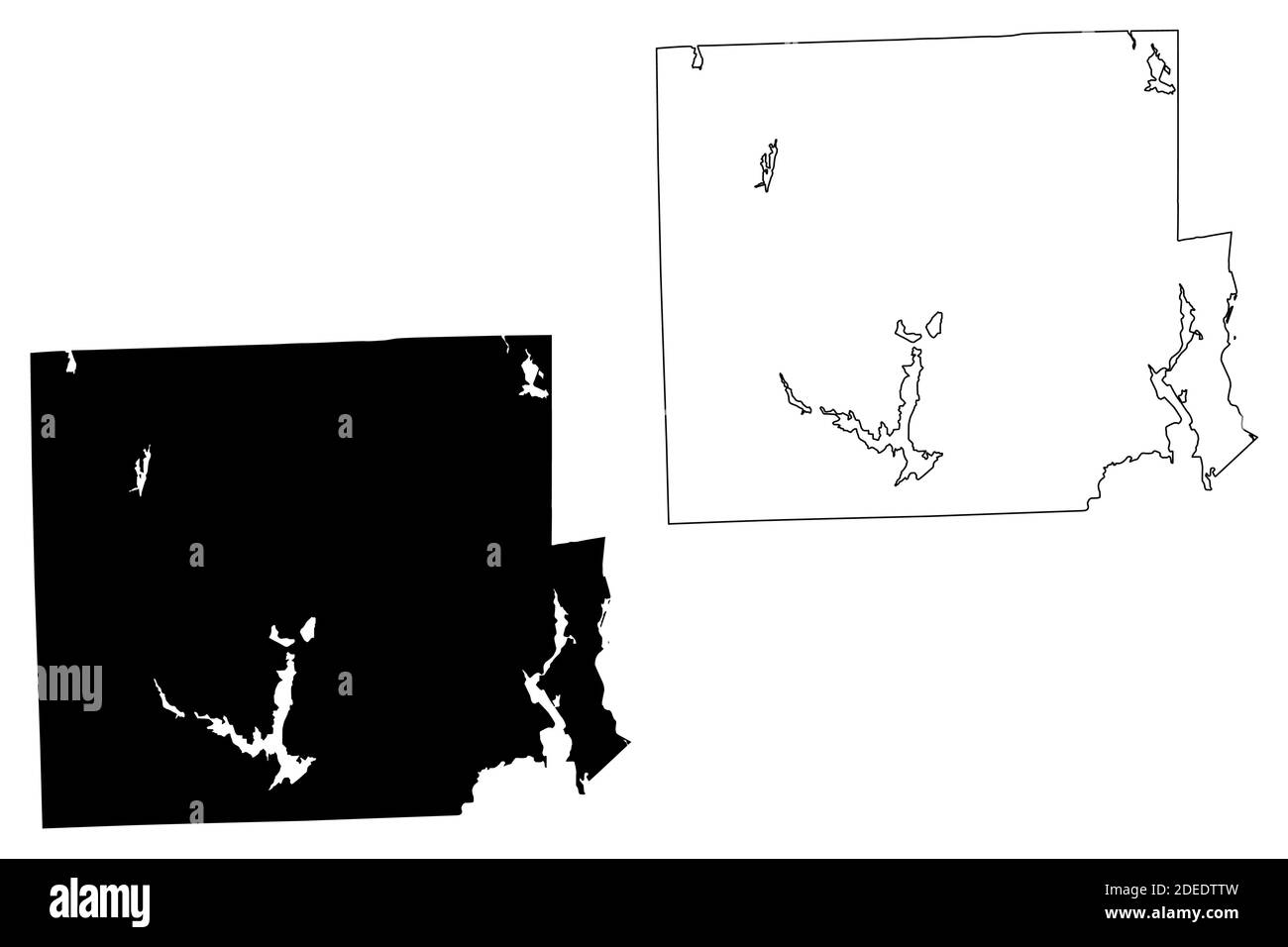 Illustration vectorielle de la carte du comté de Providence, de l'État de Rhode Island et des plantations de Providence (comté des États-Unis, États-Unis d'Amérique, États-Unis, États-Unis), sc Illustration de Vecteur