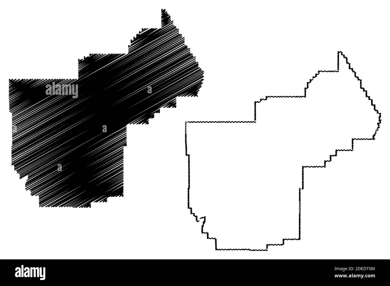 Yellowstone County, Montana (comté des États-Unis, États-Unis d'Amérique, États-Unis, États-Unis) carte illustration vectorielle, scribble esquisse carte Yellowstone Illustration de Vecteur