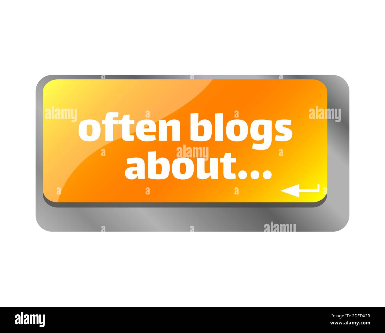 Souvent des blogs sur . Gros plan sur le clavier, entrez la touche ordinateur. Banque D'Images