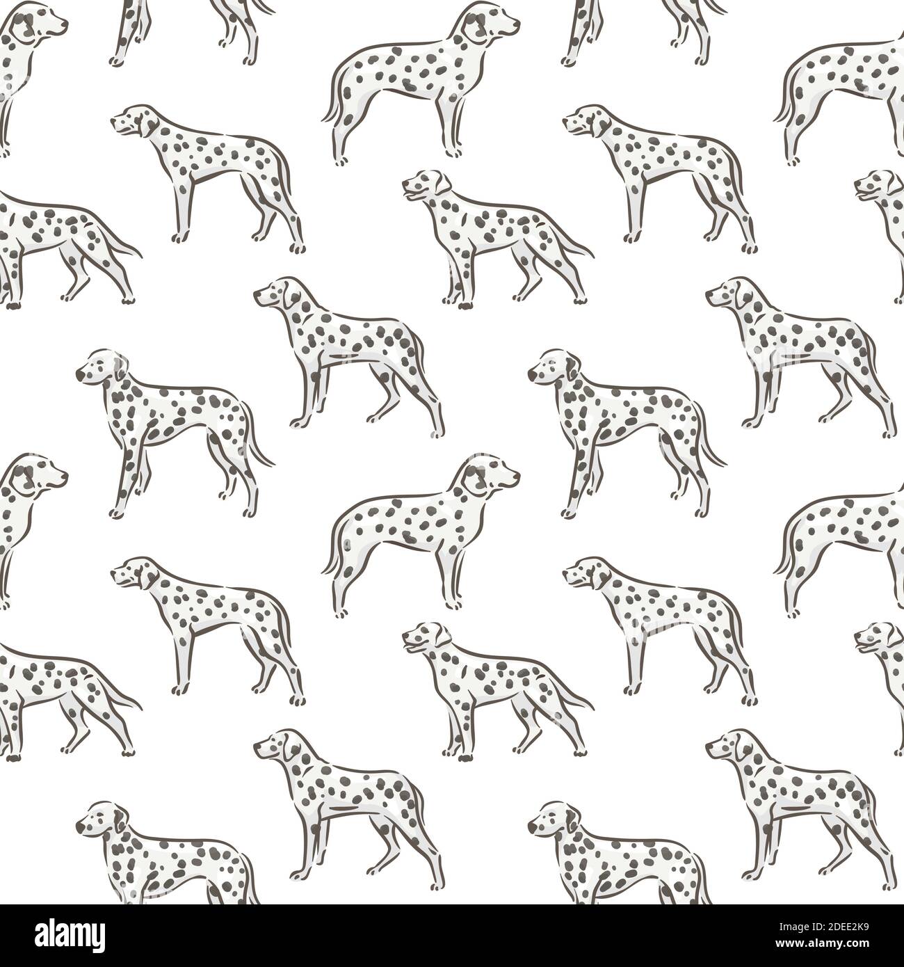 Mignon chien dalmatian race pedigree sans couture motif illustration vectorielle Illustration de Vecteur