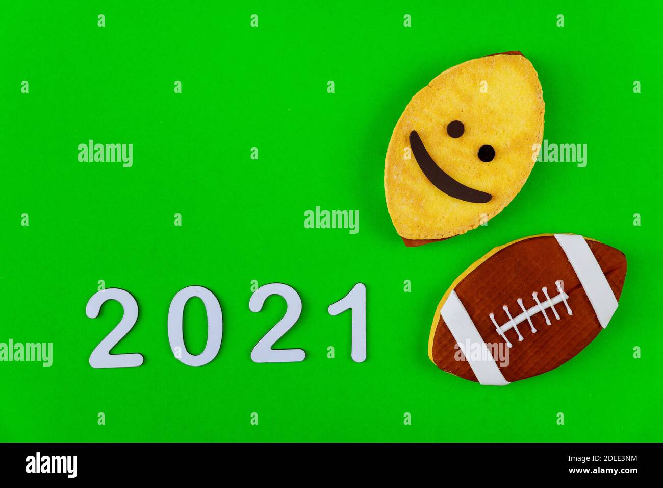 Saison de match de football 2021. Concept sportif américain. Banque D'Images