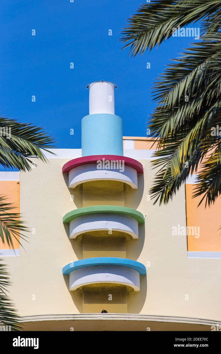 États-Unis, Miami, Miami Beach, South Beach, Collins Ave, The Berkeley Shore Banque D'Images