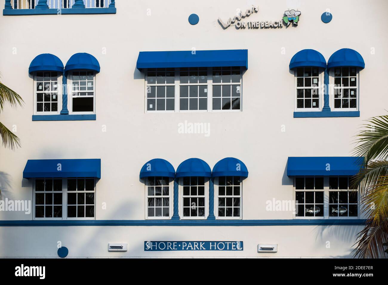 États-Unis, Miami, Miami Beach, South Beach, Ocean Drive, Shore Park Hotel Banque D'Images