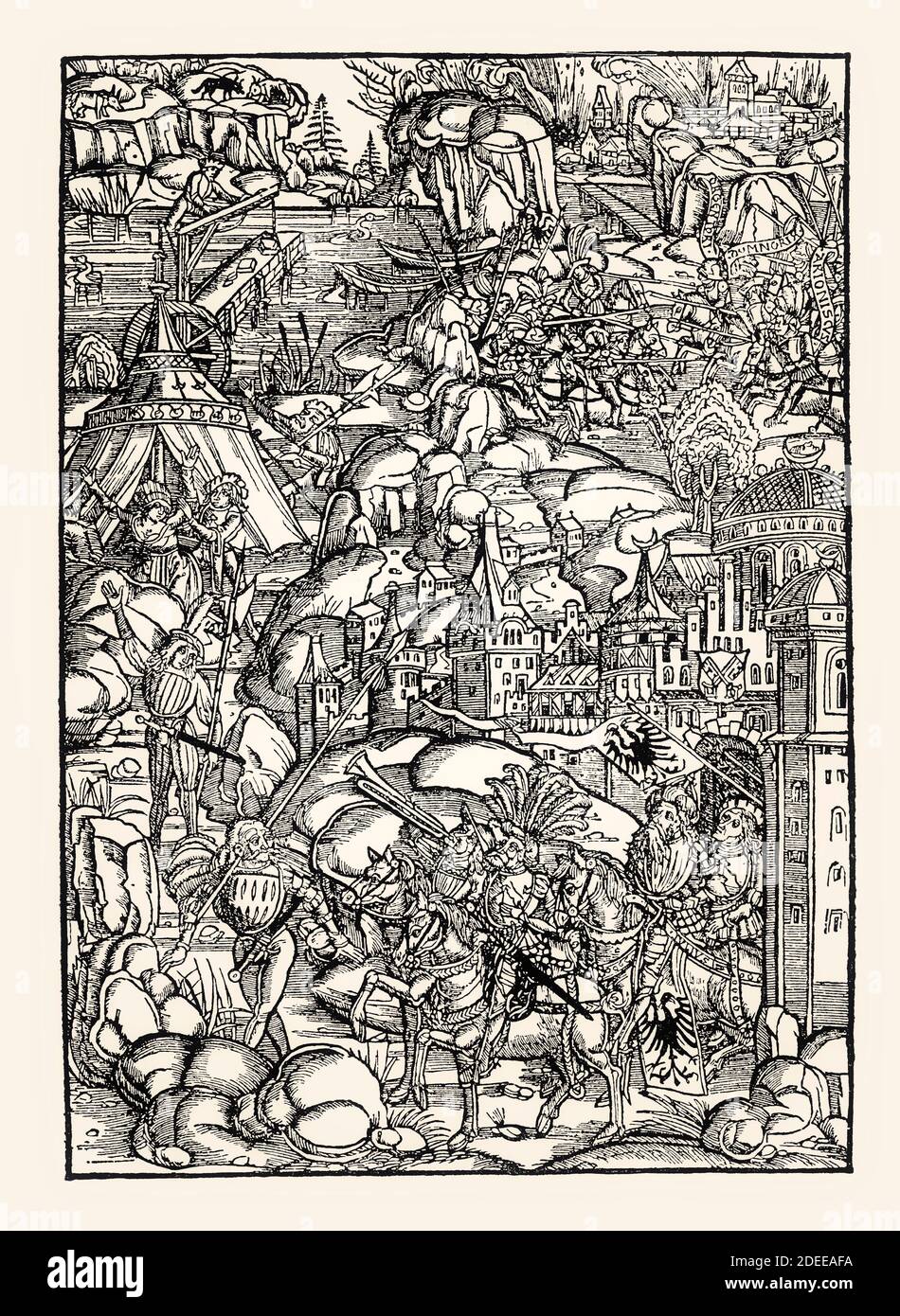 Gaïus Iulius Caesar, par Johann Grüninger, 1507 ans, restauré numériquement Banque D'Images