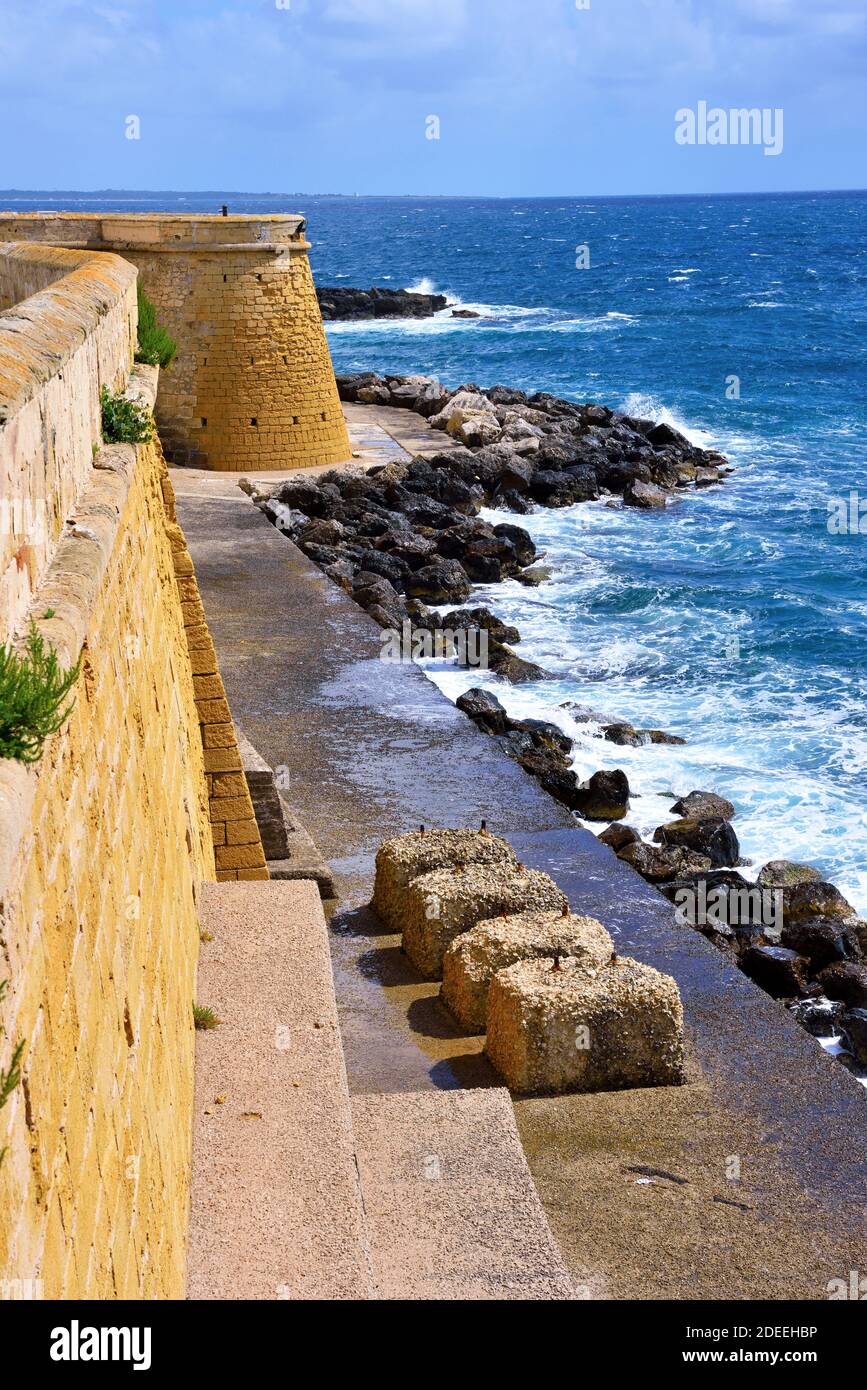 Vue panoramique de Gallipoli, Italie Banque D'Images