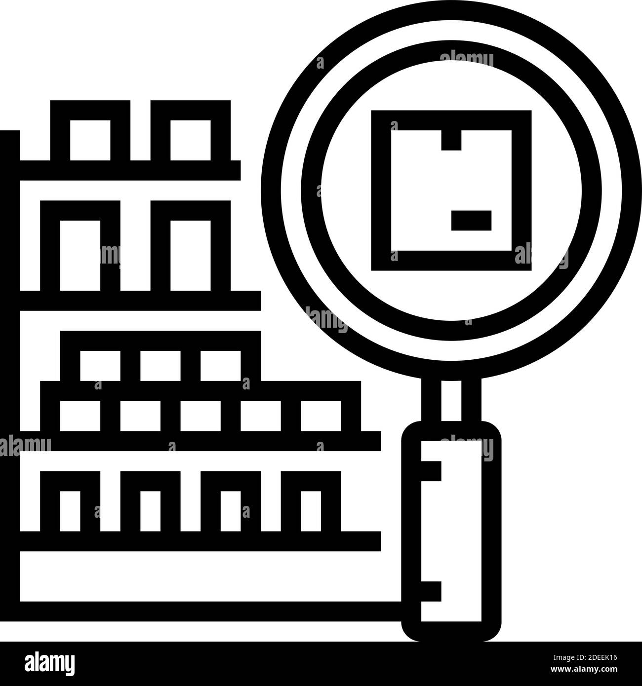 illustration vectorielle de l'icône de ligne de gestion d'inventaire Illustration de Vecteur