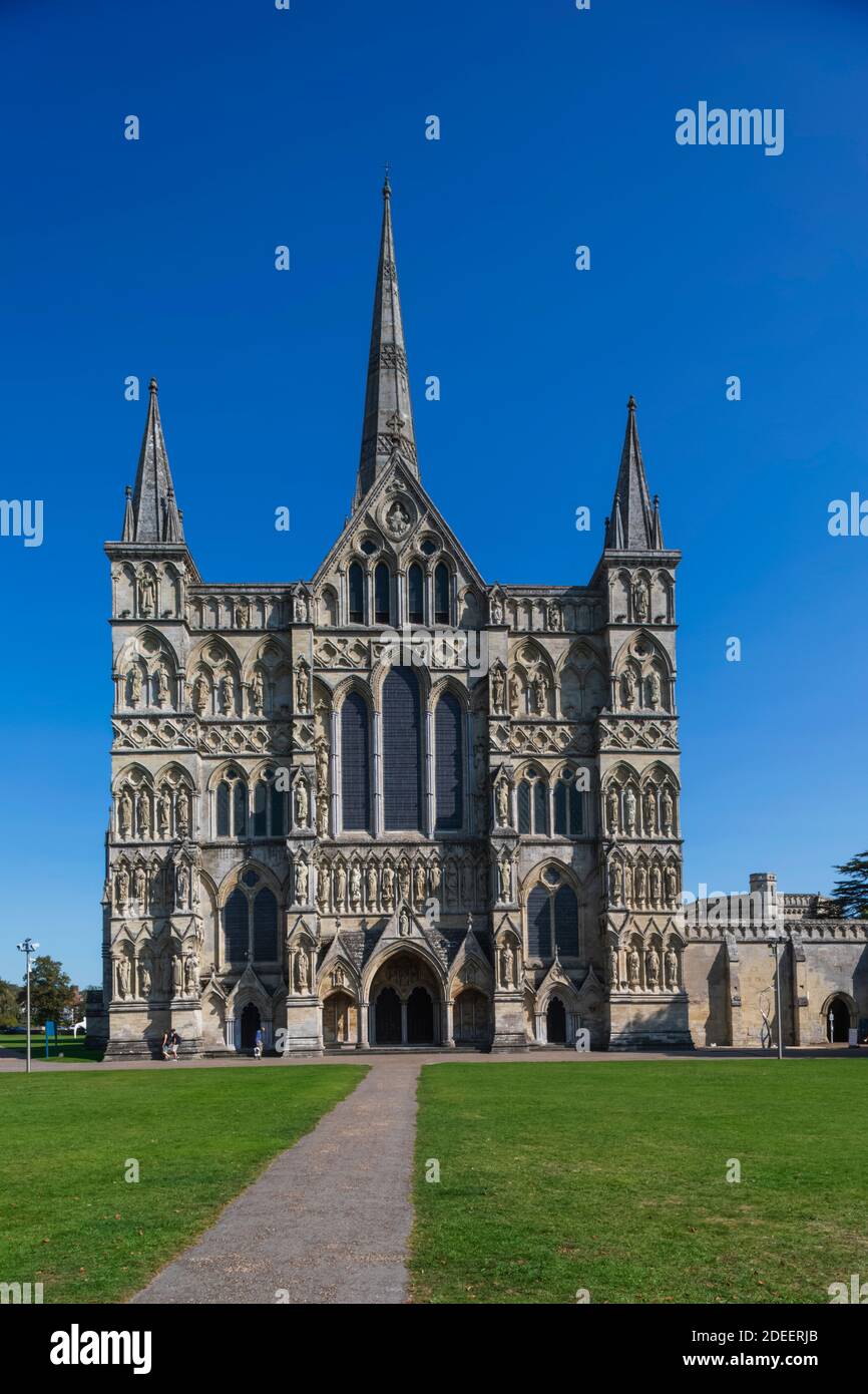 L'Angleterre, dans le Wiltshire, Salisbury, cathédrale de Salisbury Banque D'Images
