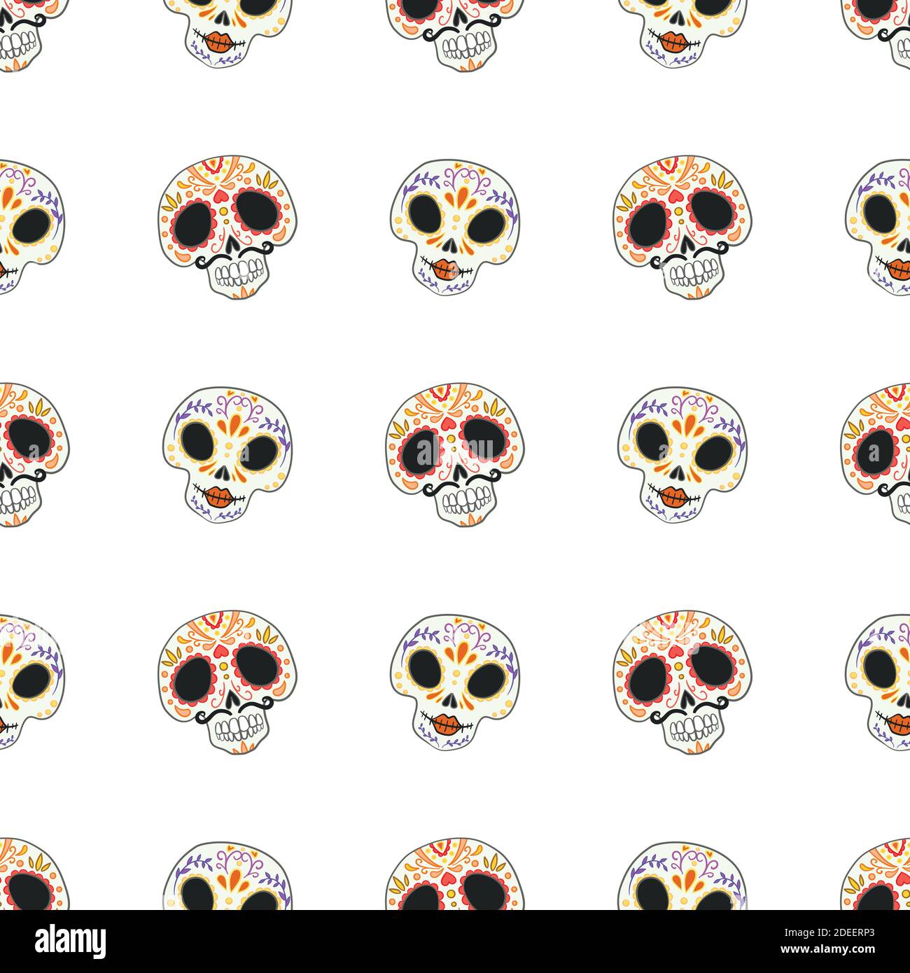 Arrière-plan calaveras sans couture, motif Day of the Dead Illustration de Vecteur