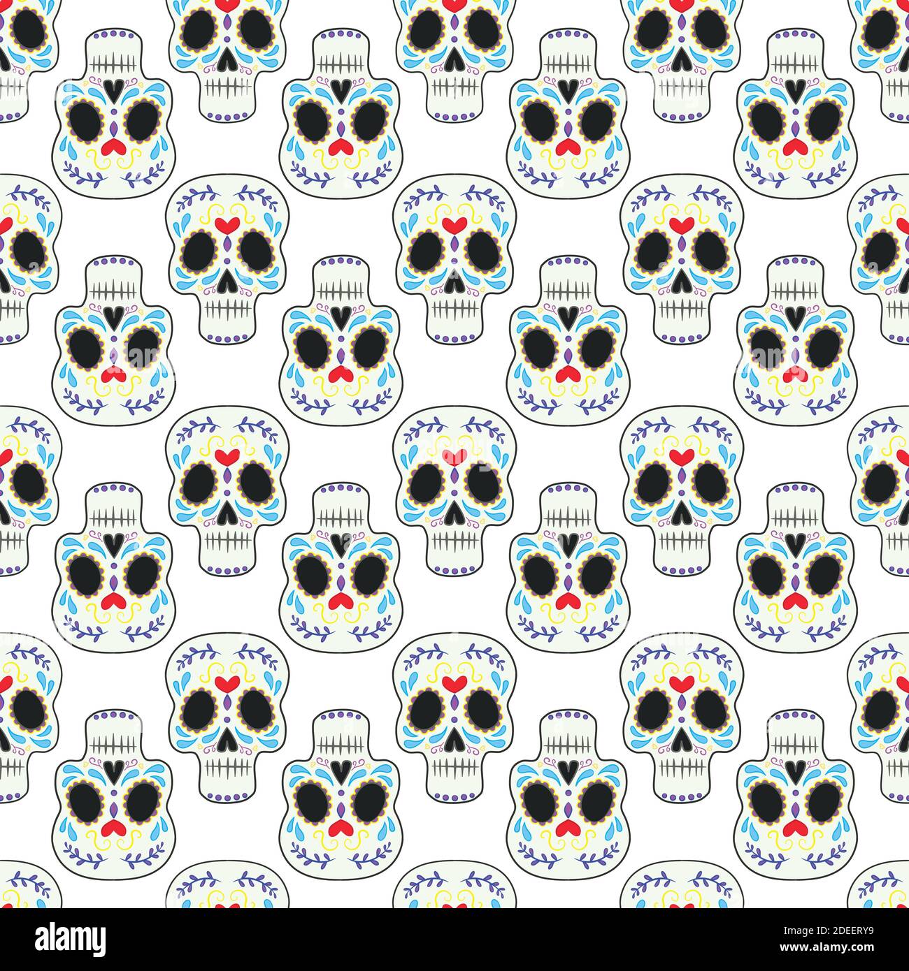 Arrière-plan calaveras sans couture, motif Day of the Dead Illustration de Vecteur