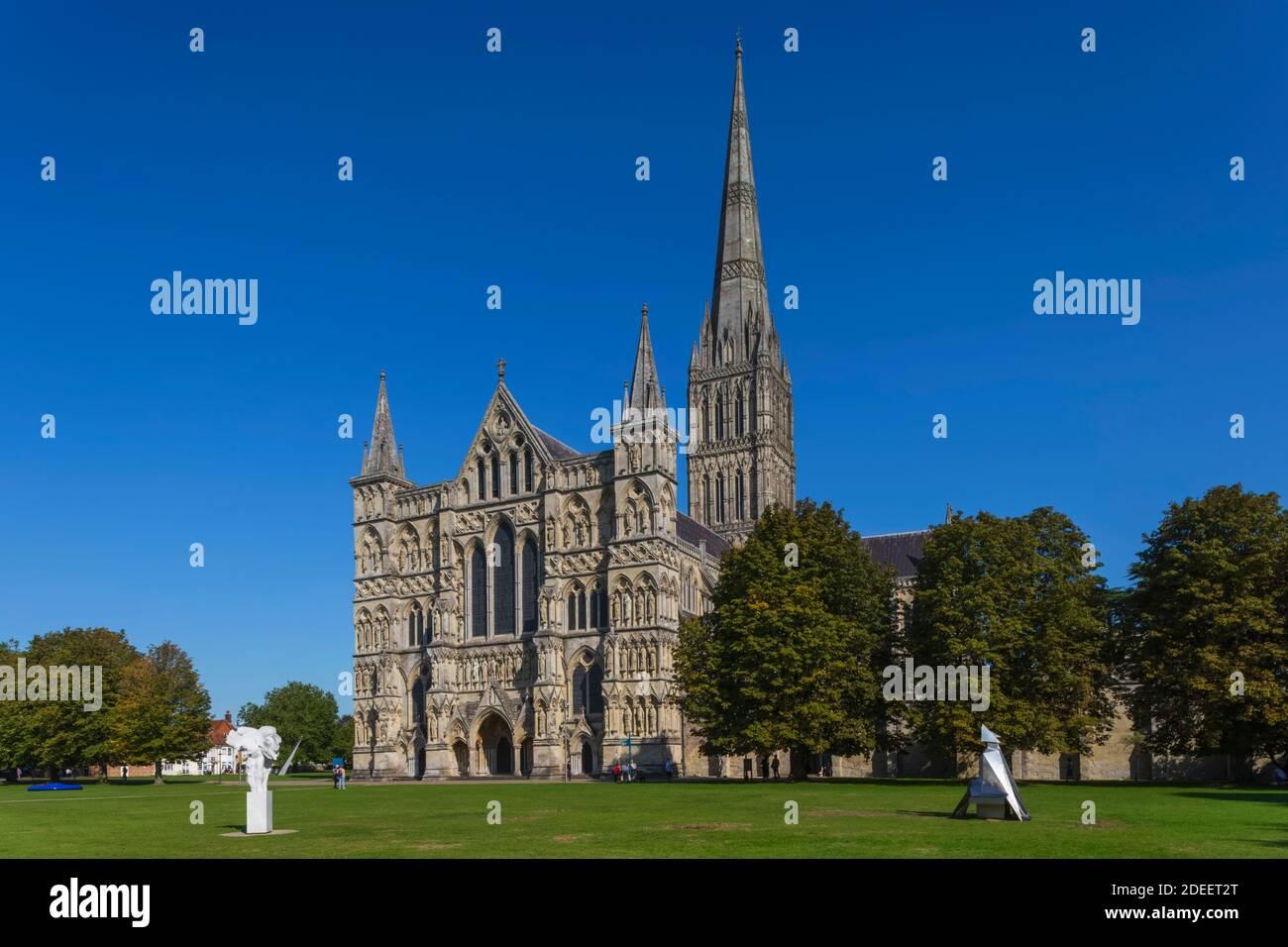 L'Angleterre, dans le Wiltshire, Salisbury, cathédrale de Salisbury Banque D'Images