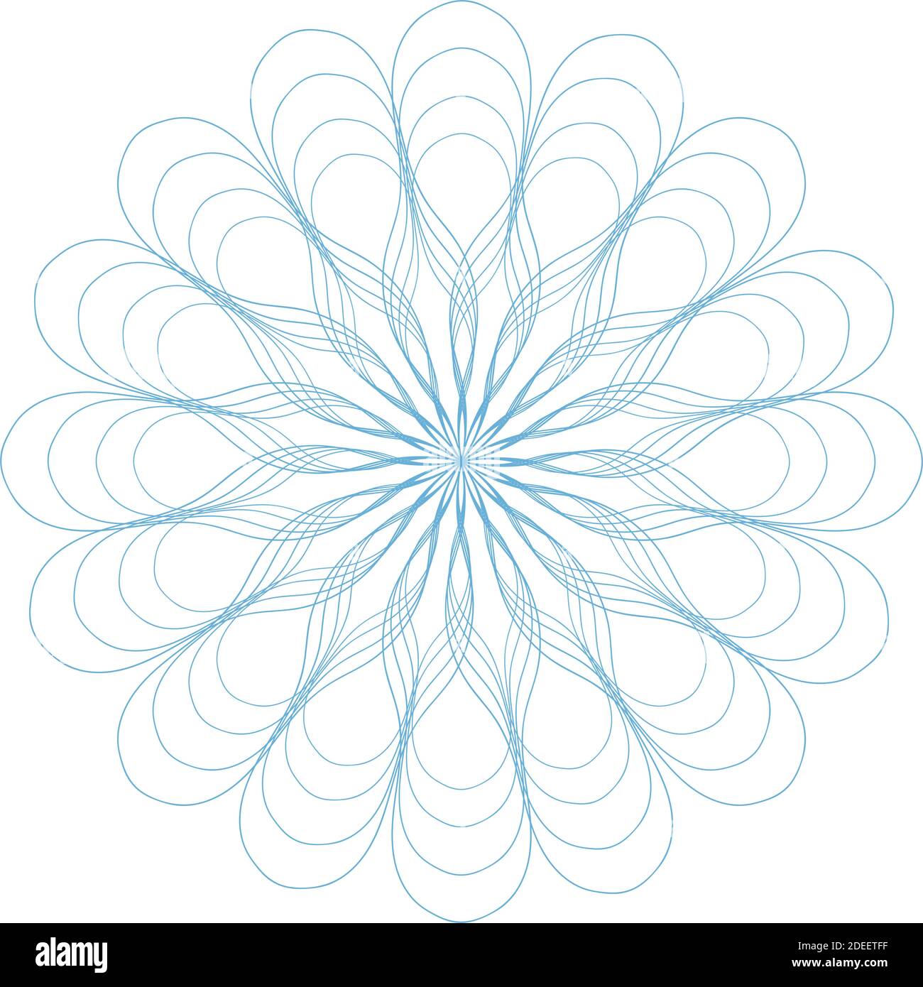 Guilloche modèle Rosette pour certificat, diplôme, bon, argent ou autres papiers de sécurité. Illustration de Vecteur