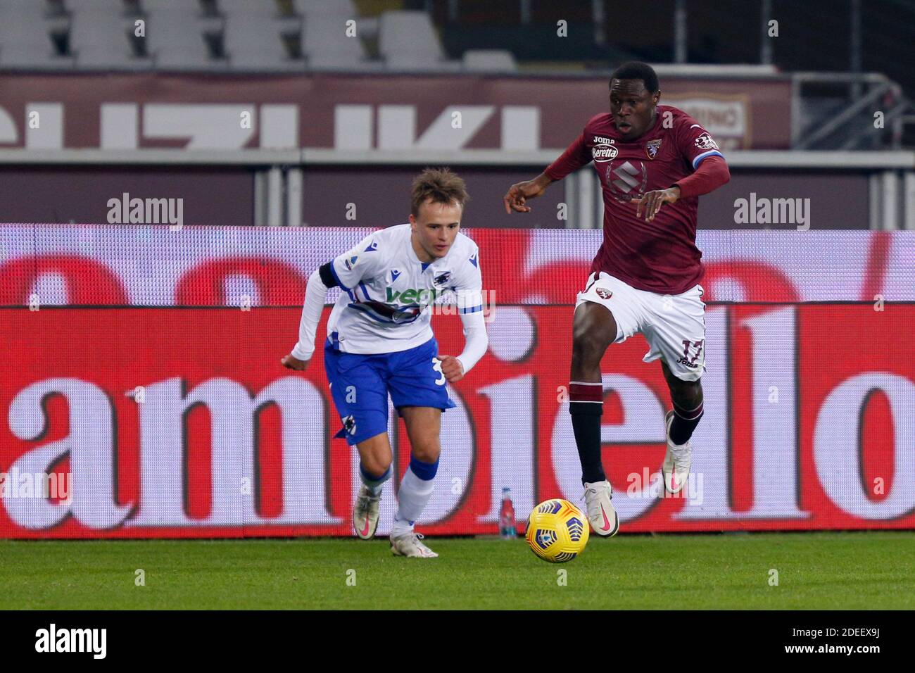 Stade Olimpico Grande Torino, Turin, Italie, 30 Nov 2020, Wilfried Singo (Torino FC) pendant Torino FC vs UC Sampdoria, football italien série A match - photo Francesco Scaccianoce / LM Banque D'Images