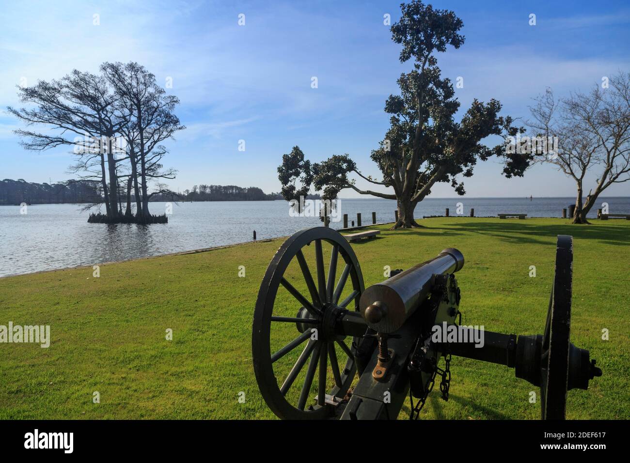 Près de maison Barker-Moore canon, Edenton, North Carolina, USA Banque D'Images