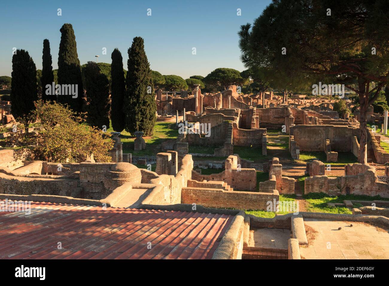 Ruines d'Ostia Antica, près de Rome, Italie Banque D'Images