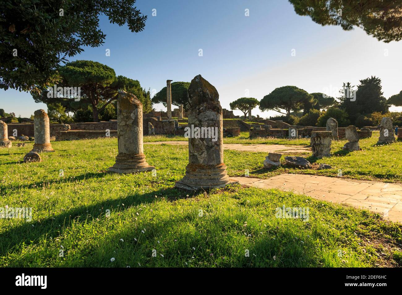 Ruines d'Ostia Antica, près de Rome, Italie Banque D'Images